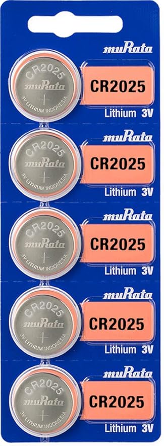 Murata CR2025 Battery DL2025 ECR2025 3V Lithium Coin Cell (15 Batteries)